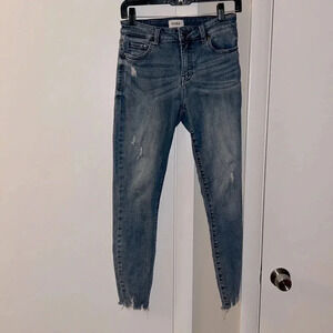 Pistola midrise medium wash ankle skinny jeans size 27